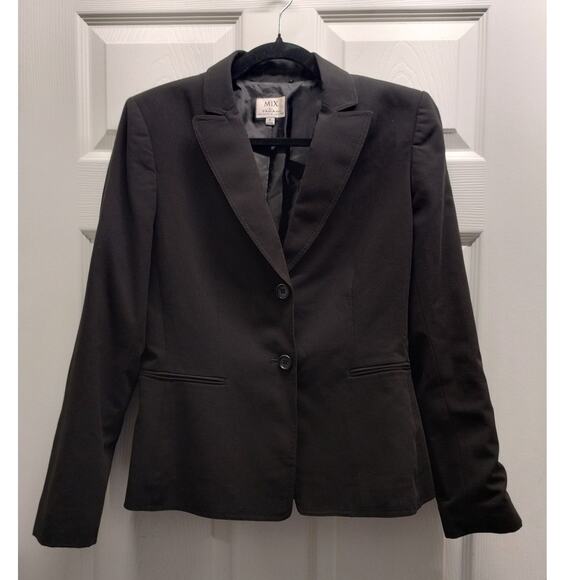 MIX by Tahari Women's Size 6 Black Two-Button Office Professional Career Blazer - Picture 1 of 4